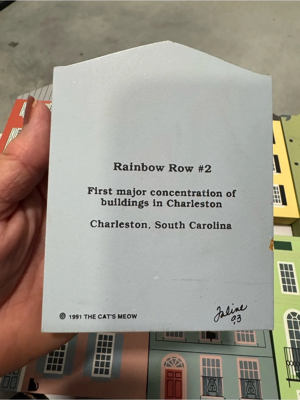Cats meow Rainbow Row Collection set of 8 plus the market and town hall